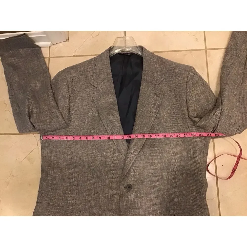 Kuppenheimer Men’s Blazer Sport Coat Summer Linen Bl. Pastel Tweed Superb 44L